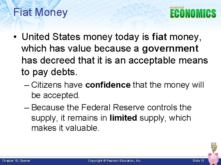 Chapter 10 Money and Banking Section 1 Introduction