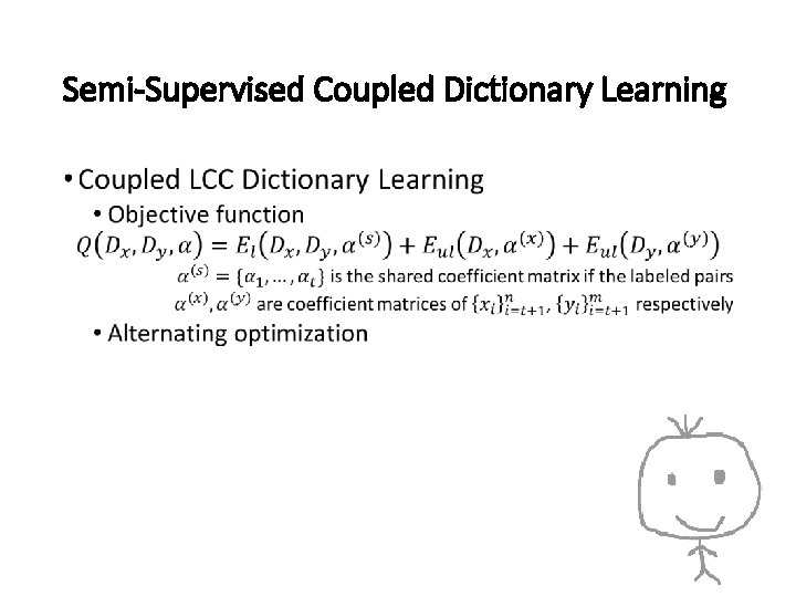 Semi-Supervised Coupled Dictionary Learning • 