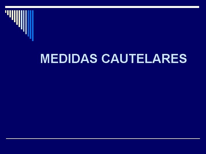 MEDIDAS CAUTELARES 