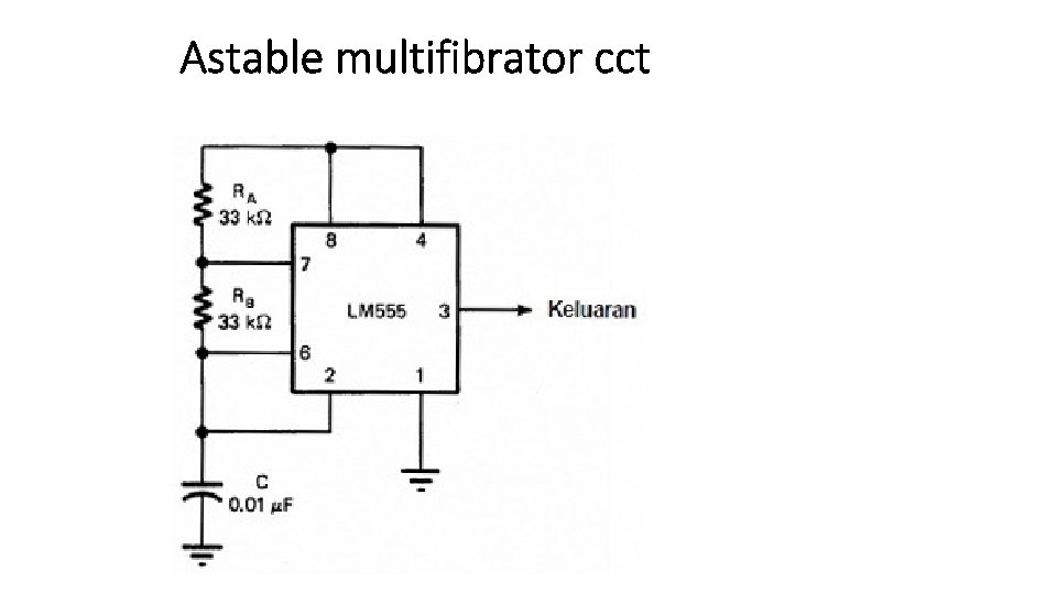 Astable multifibrator cct 