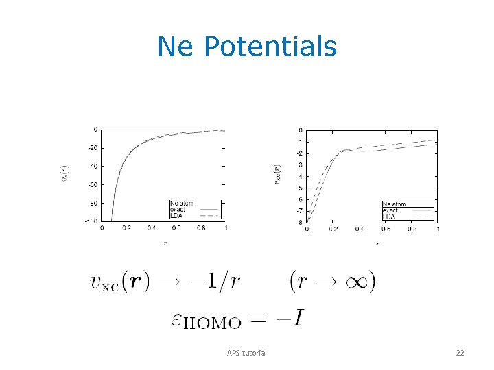 Ne Potentials APS tutorial 22 