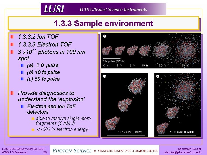 1. 3. 3 Sample environment 1. 3. 3. 2 Ion TOF 1. 3. 3.