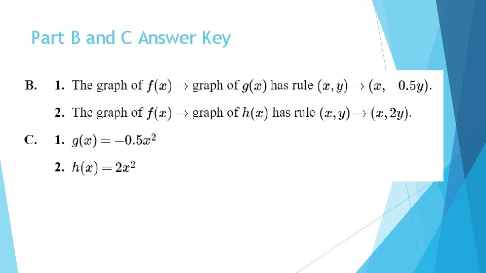 Part B and C Answer Key 