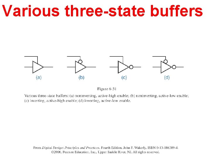 Various three-state buffers 