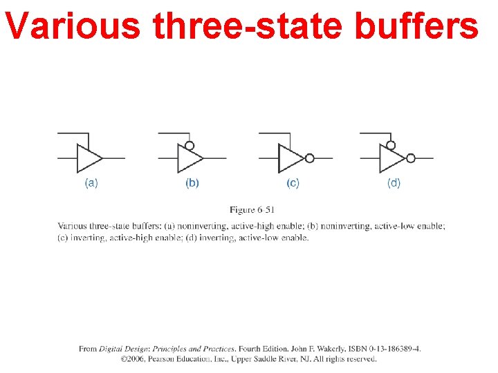 Various three-state buffers Various three-state buffers