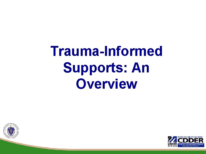 Trauma-Informed Supports: An Overview 
