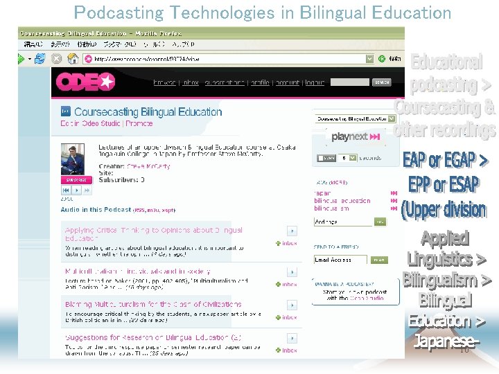Podcasting Technologies in Bilingual Education 10 