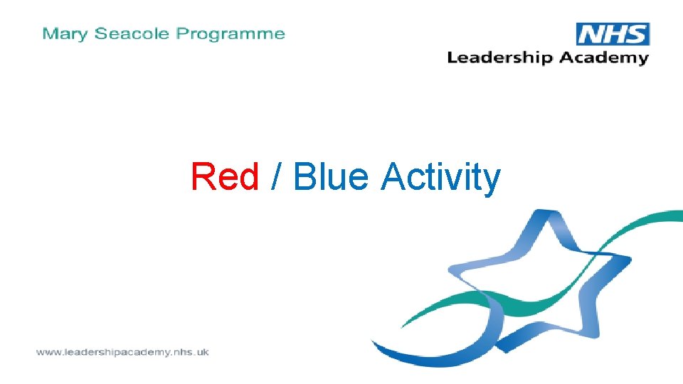 Red / Blue Activity 