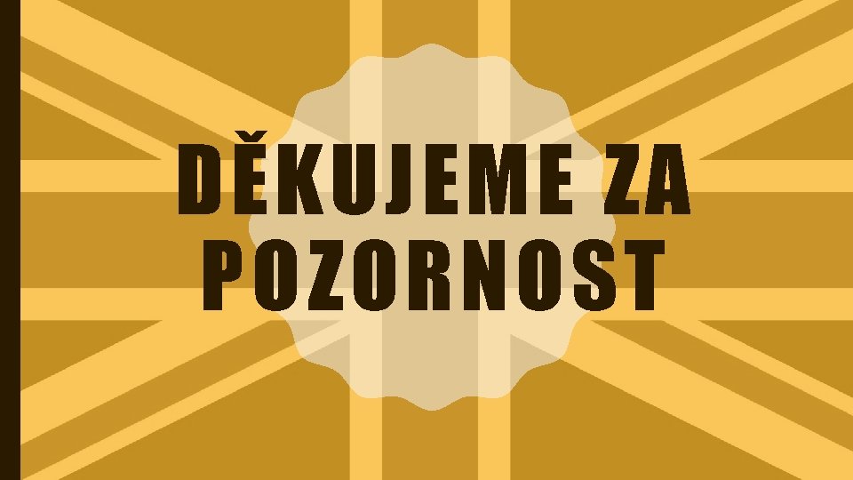 DĚKUJEME ZA POZORNOST 