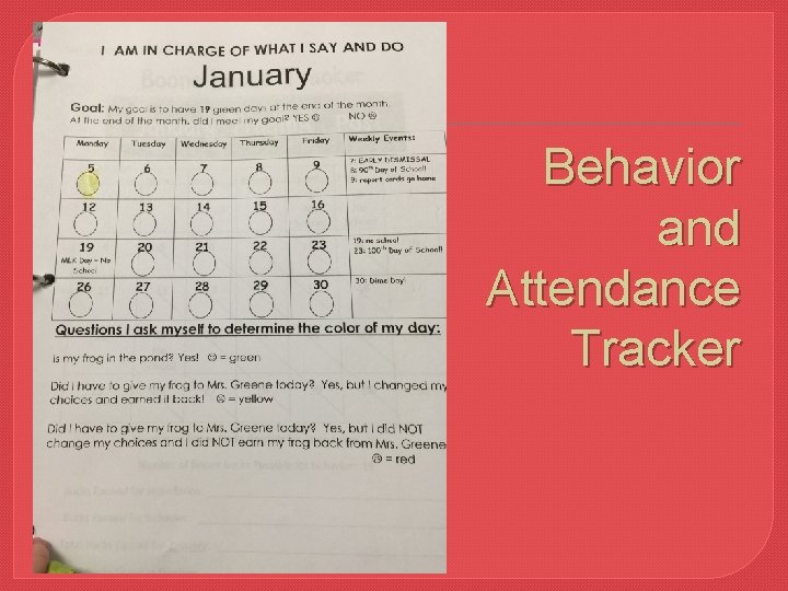 Behavior and Attendance Tracker 