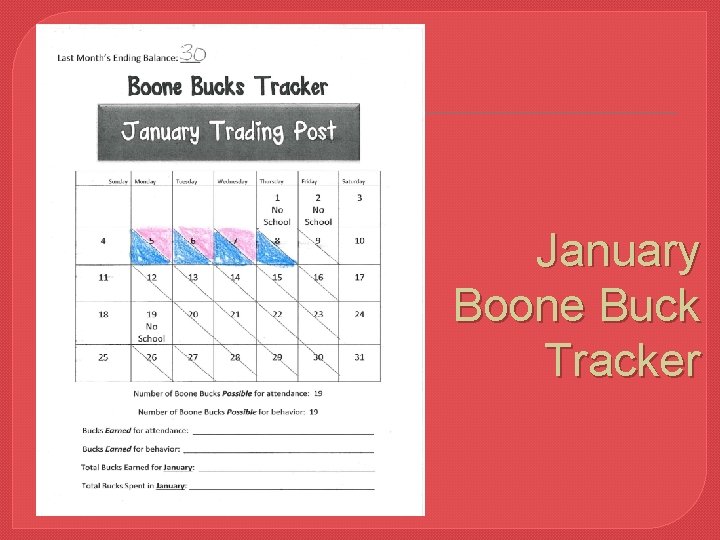 January Boone Buck Tracker 