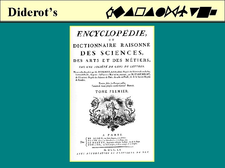 Diderot’s Encyclopédie 