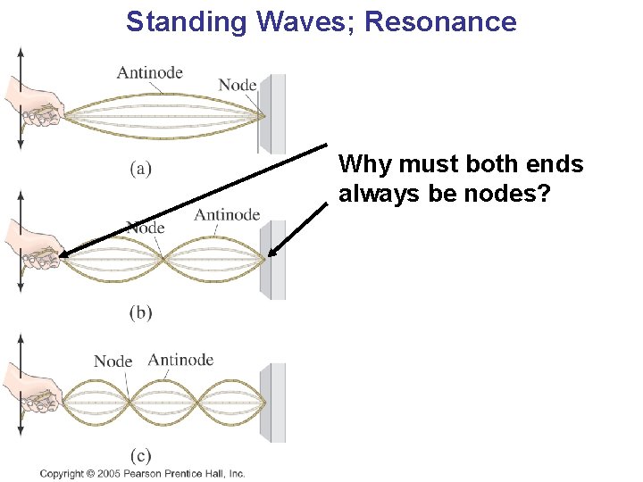 Standing Waves; Resonance Why must both ends always be nodes? 