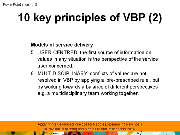 Power. Point slide 1. 13 10 key principles of VBP (2) Models of service