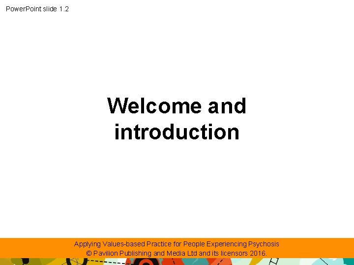 Power. Point slide 1. 2 Welcome and introduction Applying Values-based Practice for People Experiencing