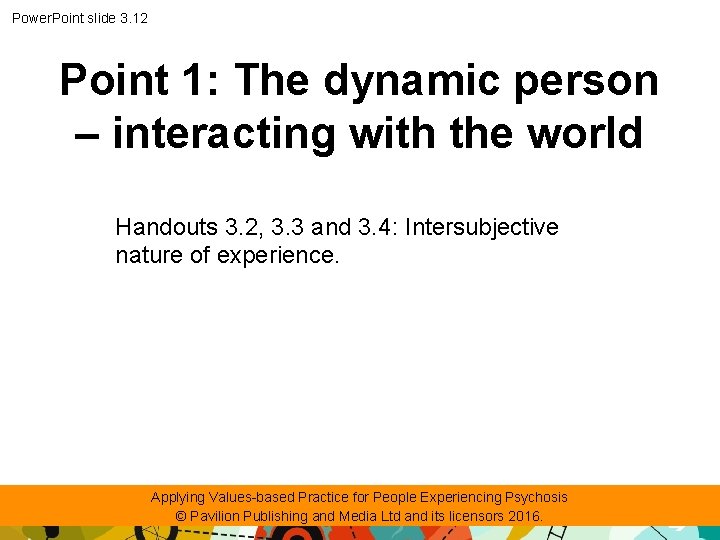 Power. Point slide 3. 12 Point 1: The dynamic person – interacting with the