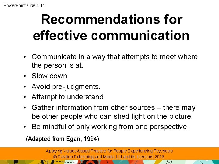 Power. Point slide 4. 11 Recommendations for effective communication • Communicate in a way