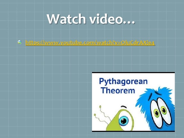 Watch video… https: //www. youtube. com/watch? v=Olu. Cdr. AXje 4 