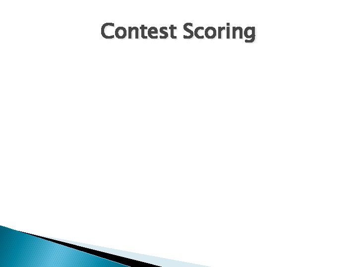 Contest Scoring 