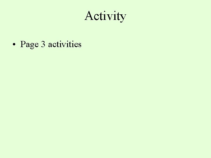 Activity • Page 3 activities 