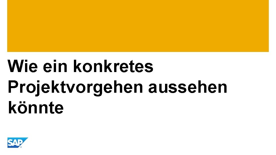 Wie ein konkretes Projektvorgehen aussehen könnte 