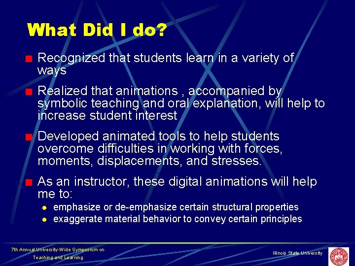 Teaching Design of Building Structures Using Visualization and