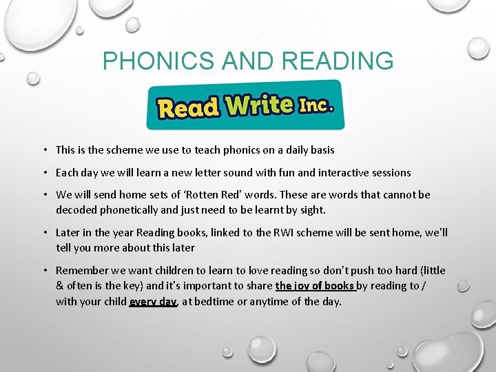 PHONICS AND READING • This is the scheme we use to teach phonics on