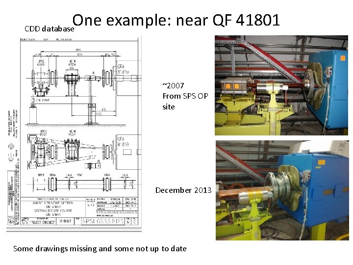 One example: near QF 41801 CDD database ~2007 From SPS OP site December 2013