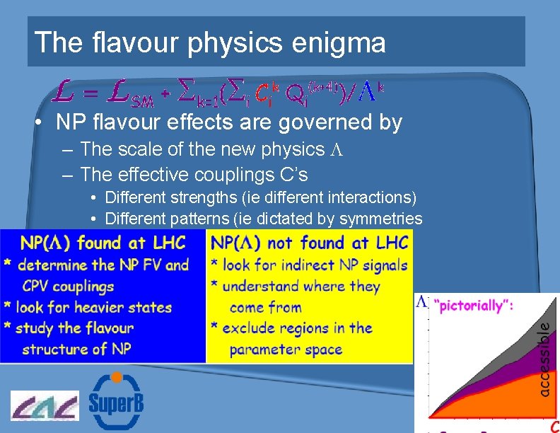 The flavour physics enigma • NP flavour effects are governed by – The scale