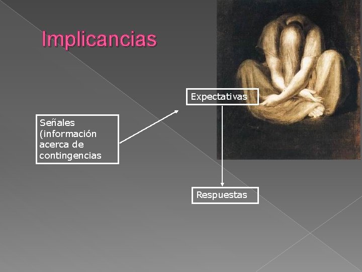 Implicancias Expectativas Señales (información acerca de contingencias Respuestas 