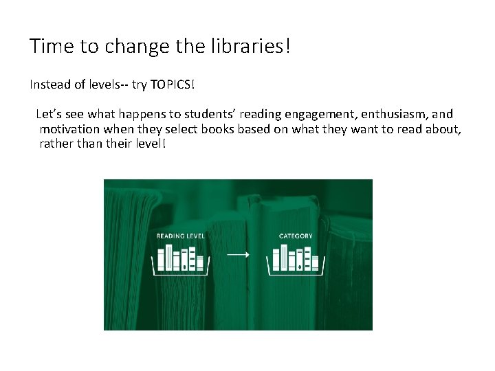 Time to change the libraries! Instead of levels-- try TOPICS! Let’s see what happens