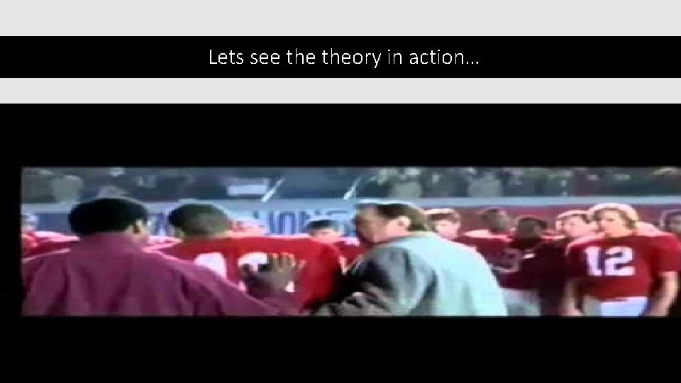 Lets see theory in action… 