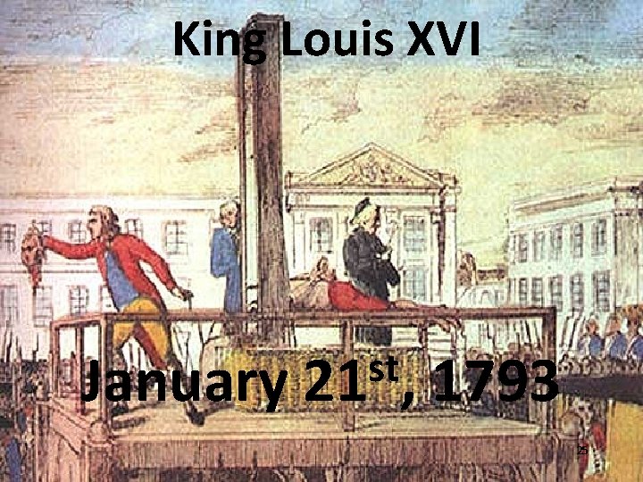 King Louis XVI January st 21 , 1793 25 