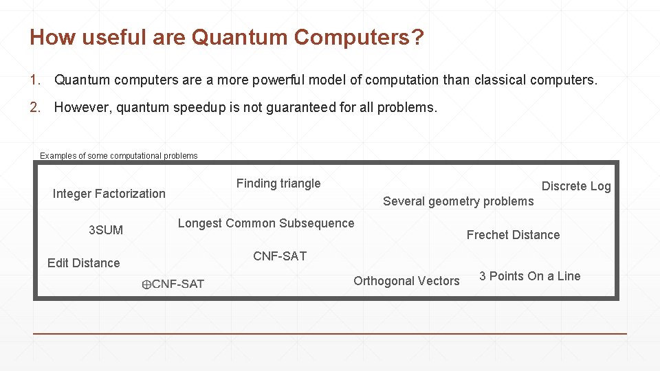 How useful are Quantum Computers? 1. Quantum computers are a more powerful model of