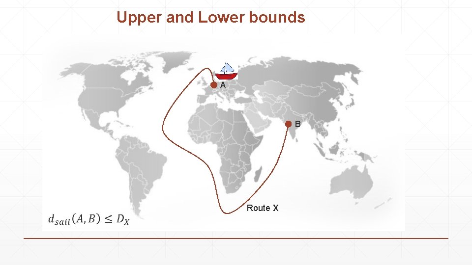 Upper and Lower bounds A B Route X 