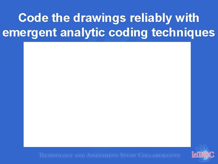 Code the drawings reliably with emergent analytic coding techniques 