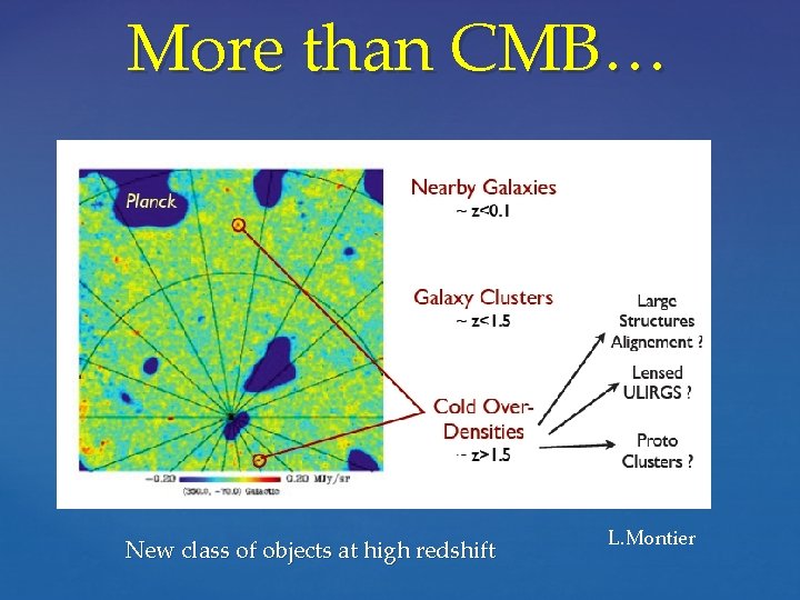 More than CMB… New class of objects at high redshift L. Montier 