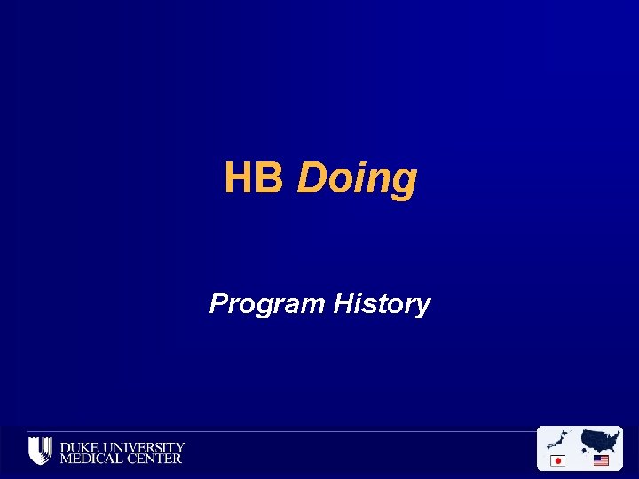 HB Doing Program History 