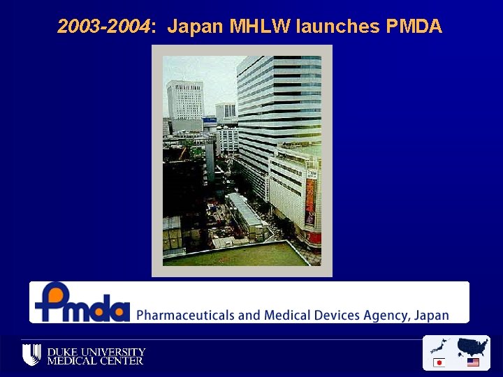 2003 -2004: Japan MHLW launches PMDA 