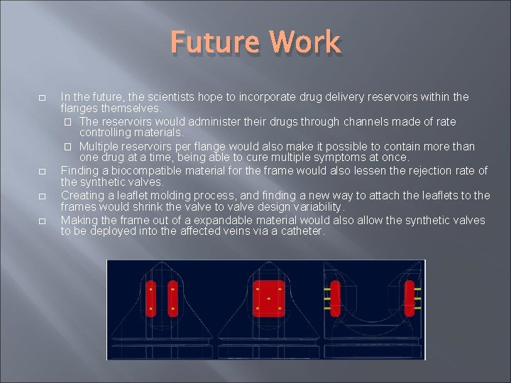 Future Work � � In the future, the scientists hope to incorporate drug delivery