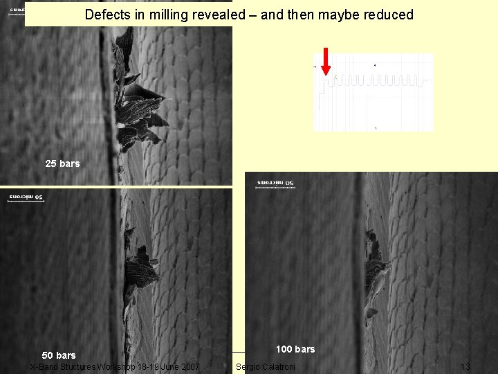 Defects in milling revealed – and then maybe Iris 1 reduced 25 bars 50
