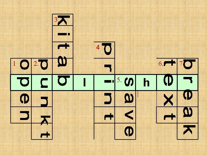 3. 4 1 2. 6. l 5. h 7. 