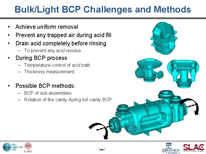 Bulk/Light BCP Challenges and Methods • Achieve uniform removal • Prevent any trapped air