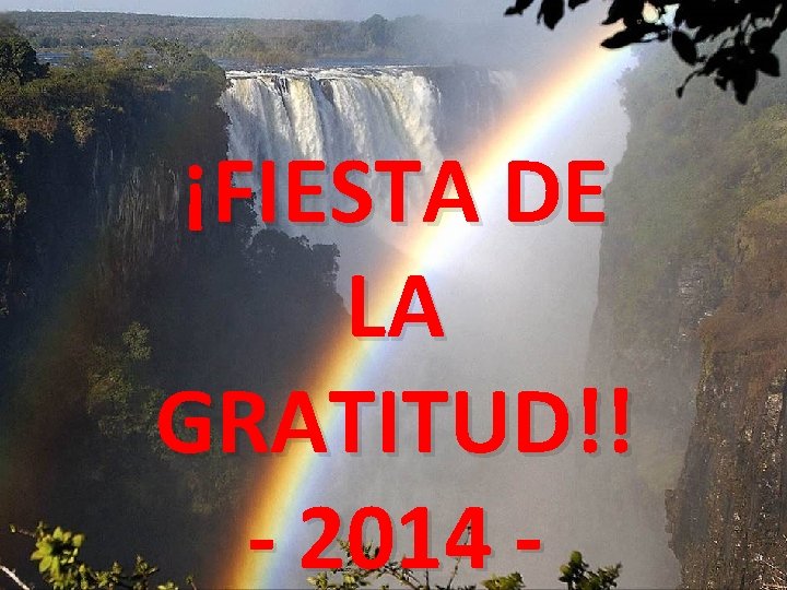 ¡FIESTA DE LA GRATITUD!! - 2014 - 