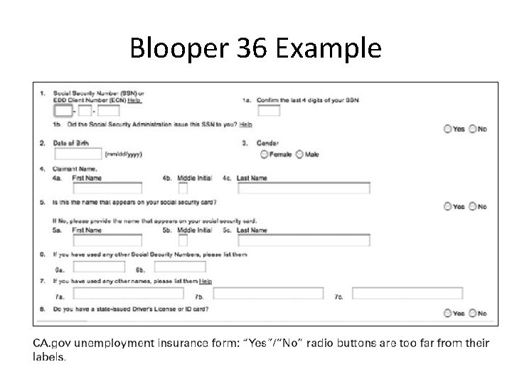 Blooper 36 Example 