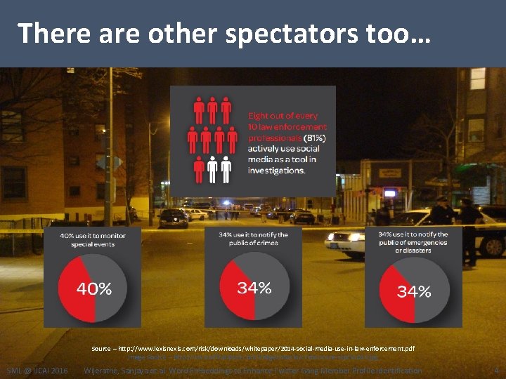 There are other spectators too… Source – http: //www. lexisnexis. com/risk/downloads/whitepaper/2014 -social-media-use-in-law-enforcement. pdf Image