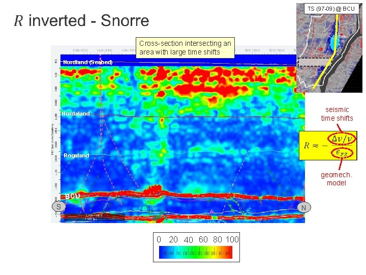 TS (97 -09) @ BCU Cross-section intersecting an area with large time shifts Nordland