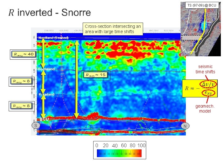 TS (97 -09) @ BCU Cross-section intersecting an area with large time shifts Nordland