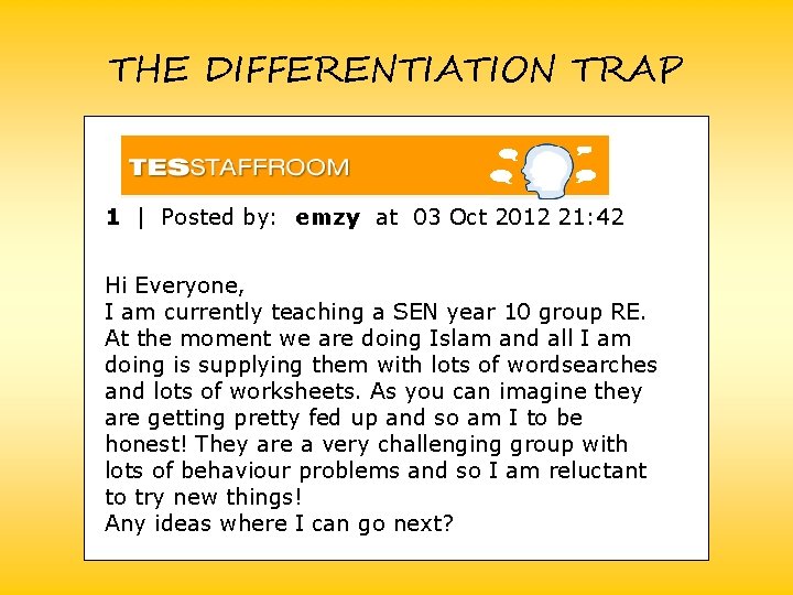 THE DIFFERENTIATION TRAP 1 | Posted by: emzy at 03 Oct 2012 21: 42