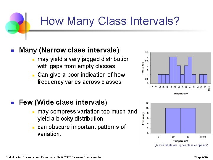 How Many Class Intervals? n Many (Narrow class intervals) n n n may yield How Many Class Intervals? n Many (Narrow class intervals) n n n may yield